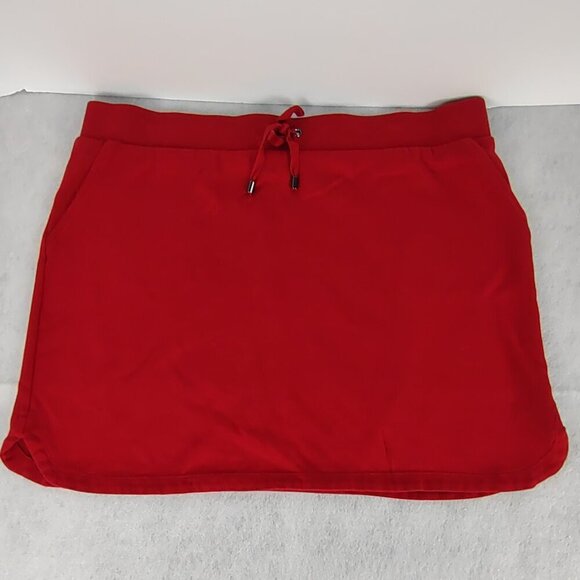 Croft & Barrow Red 100% Cotton Skort w/ Drawstring Waist Pockets Size XL - Picture 2 of 9